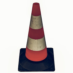 Image showing Vintage looking Traffic cone