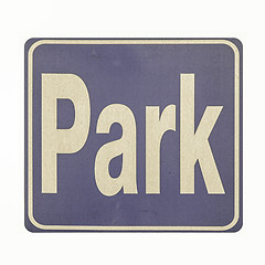 Image showing Vintage looking Park sign