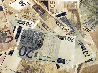 Image showing Vintage Fifty and Twenty Euro notes