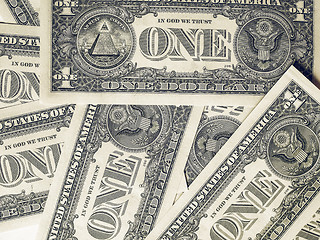 Image showing Vintage Dollar notes 1 Dollar