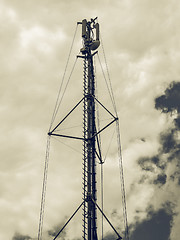 Image showing Vintage looking Communication tower