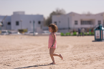 Image showing little cute girl at beach