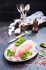 Image showing raw fish fillet 