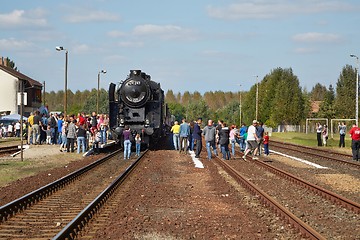 Image showing Steam locomotive at station