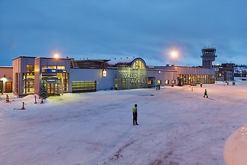 Image showing Arriving at Ivalo Airport, Finnish Lapland