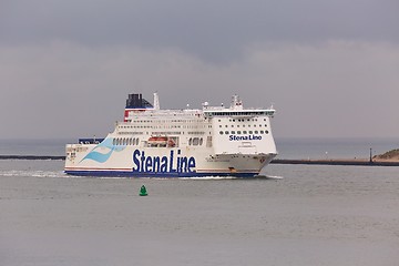 Image showing Ferry Leaving the Port