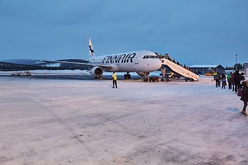 Image showing Arriving at Ivalo Airport, Finnish Lapland