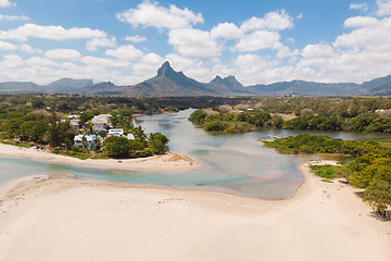 Image showing Rampart River in Tamarin, Black River. Mauritius Island.