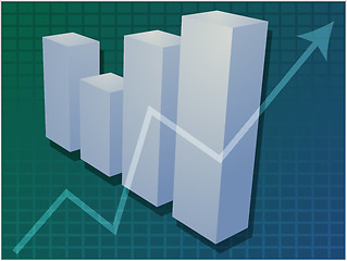 Image showing Financial barchart illustration