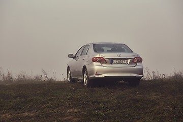 Image showing Toyota corolla in the fog