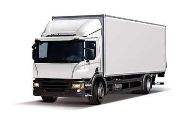 Image showing 3d illustration of white truck 