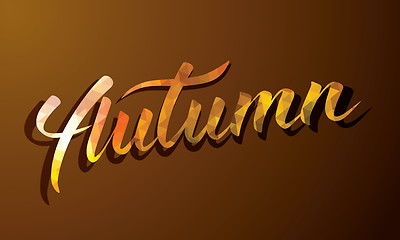 Image showing Vector Polygonal Autumn Background