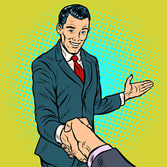 Image showing businessman handshake, partnership and cooperation