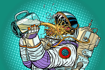 Image showing Astronaut mutant, thirst for beer