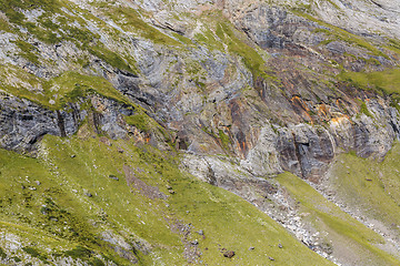 Image showing Deatil of Rocks from the Circus of Troumouse - Pyrenees Mountain