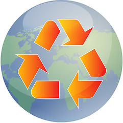 Image showing Recycling eco symbol