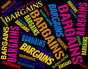 Image showing Bargains Word Represents Offers Promotion And Save