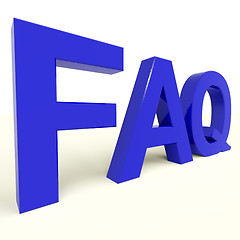 Image showing FAQ Word Showing Information And Answers