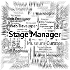 Image showing Stage Manager Represents Live Event And Broadway