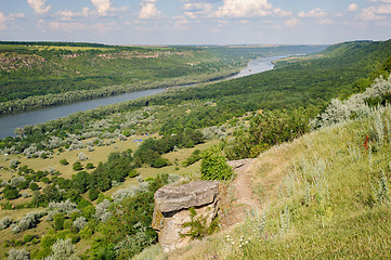 Image showing Typical view of Dniester river, Moldova