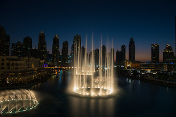 Image showing musical fountain in Dubai