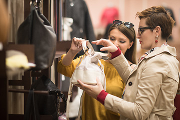 Image showing best friend shopping in big mall