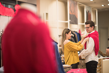 Image showing couple in  Clothing Store