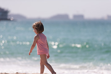 Image showing little cute girl at beach