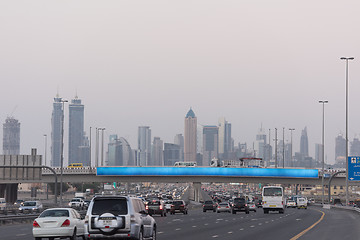 Image showing Dubai traffic jam