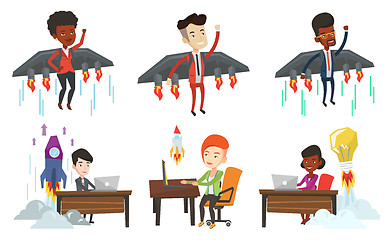 Image showing Vector set of business characters.