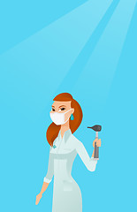 Image showing Ear nose throat doctor vector illustration.