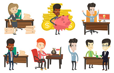 Image showing Vector set of business characters.