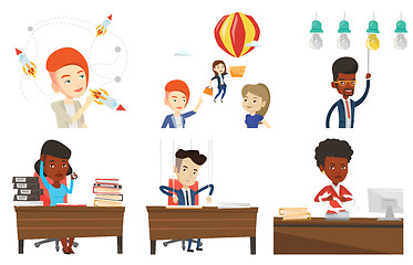 Image showing Vector set of business characters.