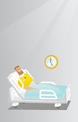 Image showing Man with a neck injury vector illustration.