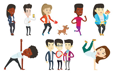 Image showing Vector set of sport characters.