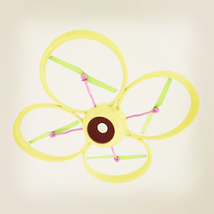 Image showing Quadcopter Dron. 3d render. Vintage style