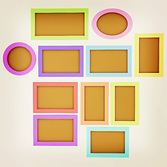 Image showing Abstract frames. Conceptual design. 3D illustration. Vintage sty