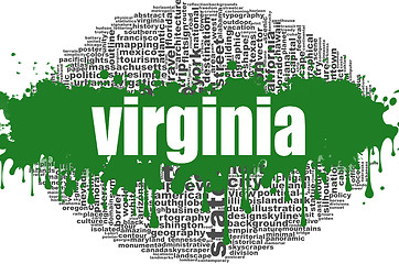 Image showing Virginia word cloud design