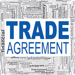 Image showing Trade agreement word cloud