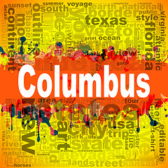 Image showing Columbus word cloud design