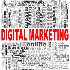 Image showing Digital marketing word cloud