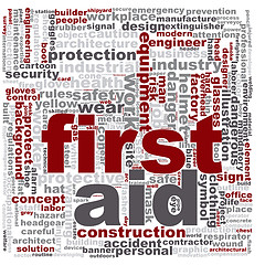 Image showing First aid word cloud.