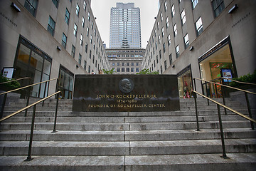 Image showing New York, USA – August 23, 2018: Memorial Plaque to American f