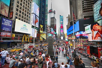 Image showing New York, USA – August 20, 2018: Crowded with many people walk