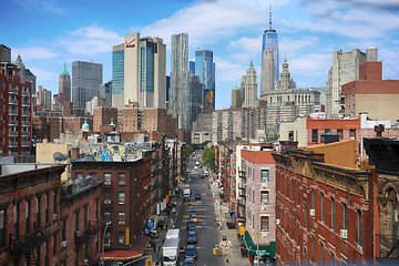 Image showing New York, USA – August 23, 2018: View on Madison St, Chinatown