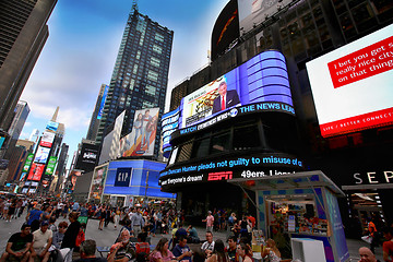 Image showing New York, USA – August 24, 2018: Crowded with many people walk