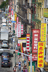 Image showing New York, USA – August 23, 2018: View on E Broadway, Chinatown