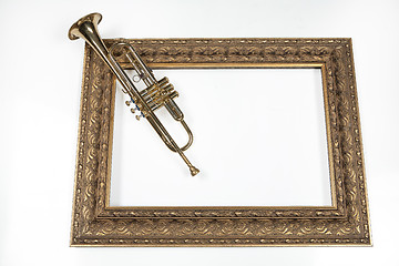 Image showing Trumpet And Frame