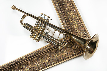 Image showing Trumpet And Frame