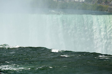 Image showing Closeup shot of Niagara Falls from New York State, USA.